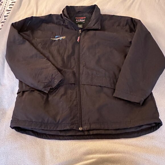 LL Bean Vtg Jacket Mens XL Nylon Jacket Thinsulate Insulation Embroidered Logo - Picture 1 of 10
